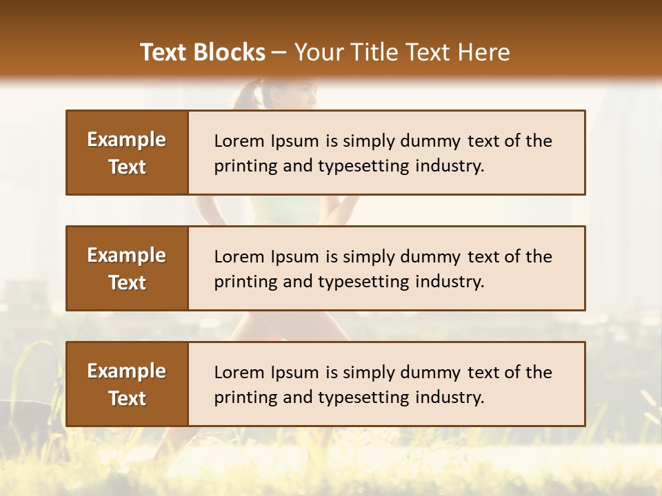 Girl Running PowerPoint Template