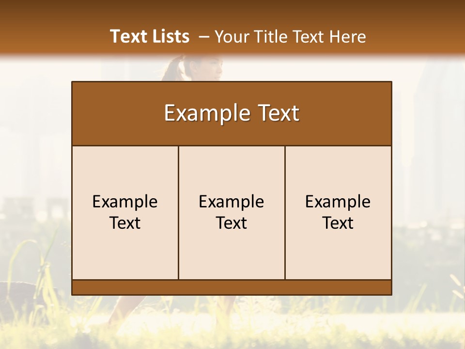 Girl Running PowerPoint Template