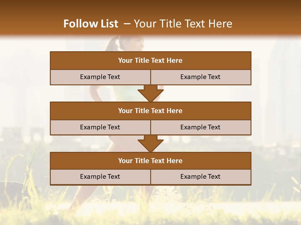 Girl Running PowerPoint Template