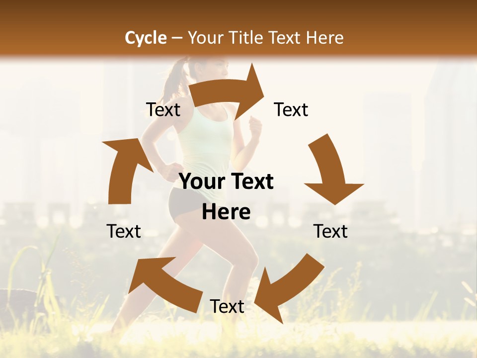 Girl Running PowerPoint Template