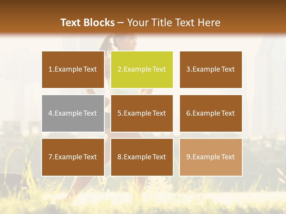 Girl Running PowerPoint Template