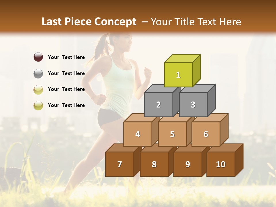 Girl Running PowerPoint Template