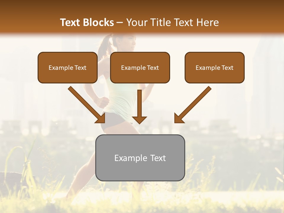 Girl Running PowerPoint Template