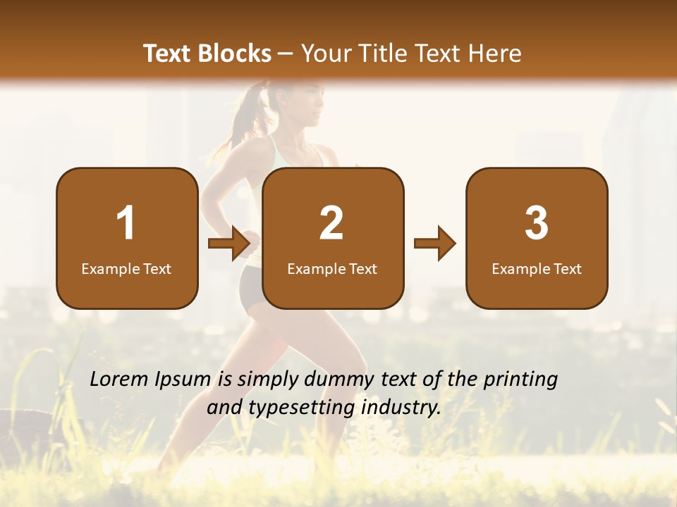 Girl Running PowerPoint Template