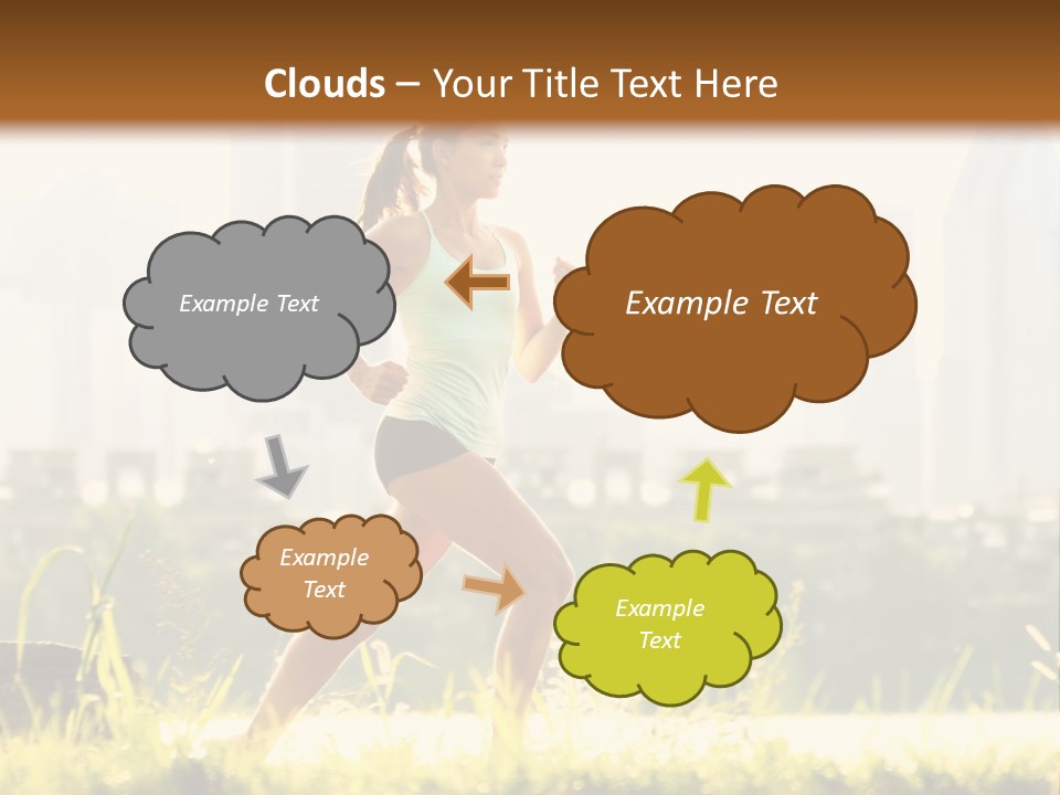 Girl Running PowerPoint Template