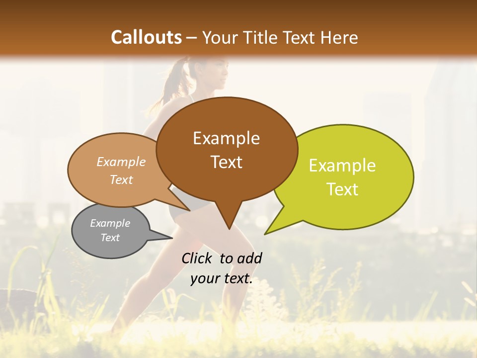 Girl Running PowerPoint Template