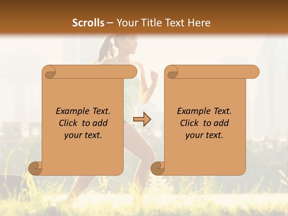 Girl Running PowerPoint Template