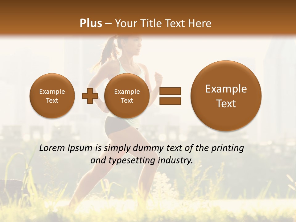 Girl Running PowerPoint Template