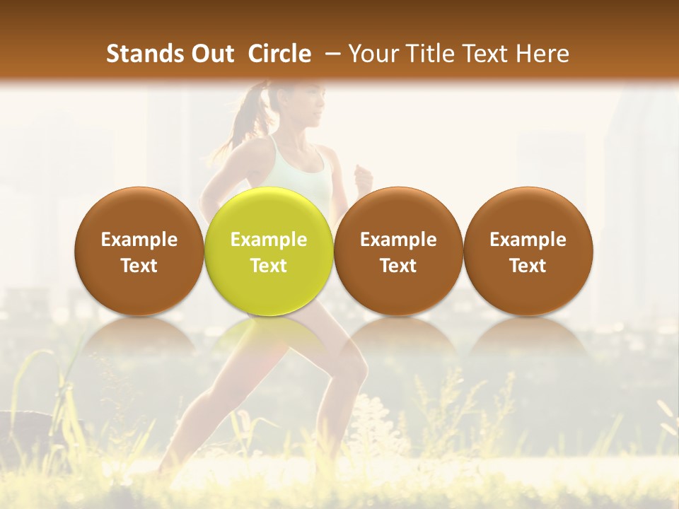 Girl Running PowerPoint Template