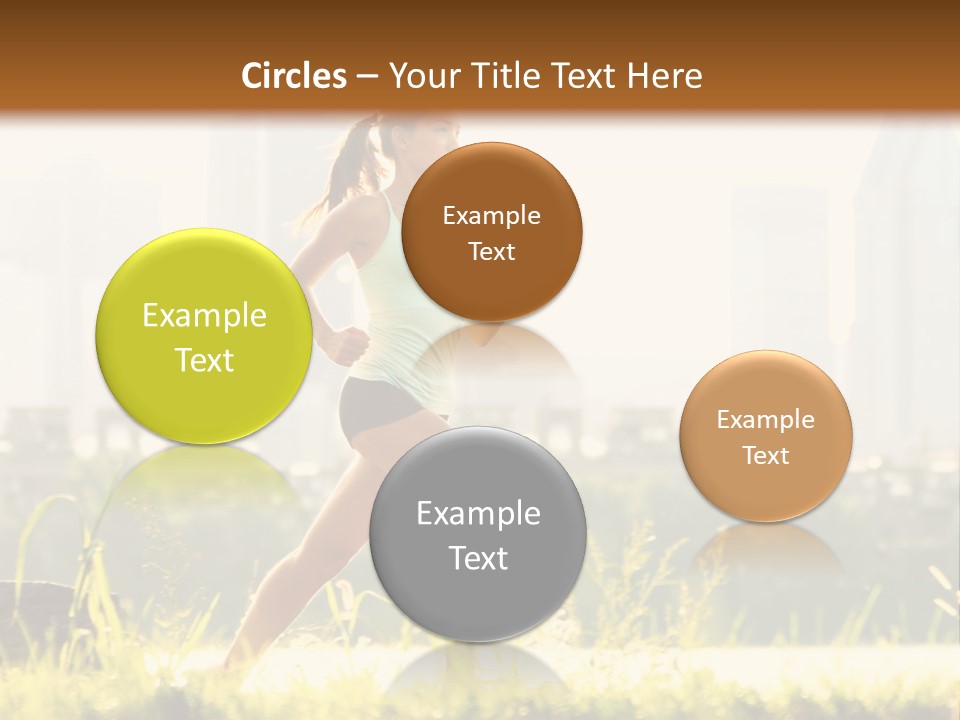 Girl Running PowerPoint Template