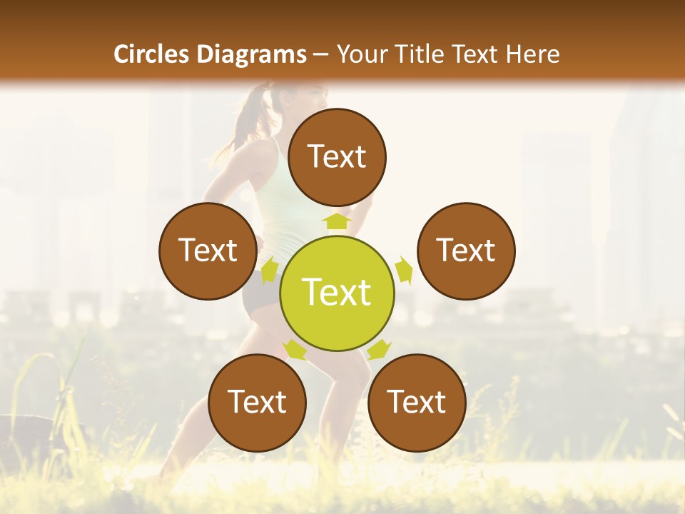 Girl Running PowerPoint Template