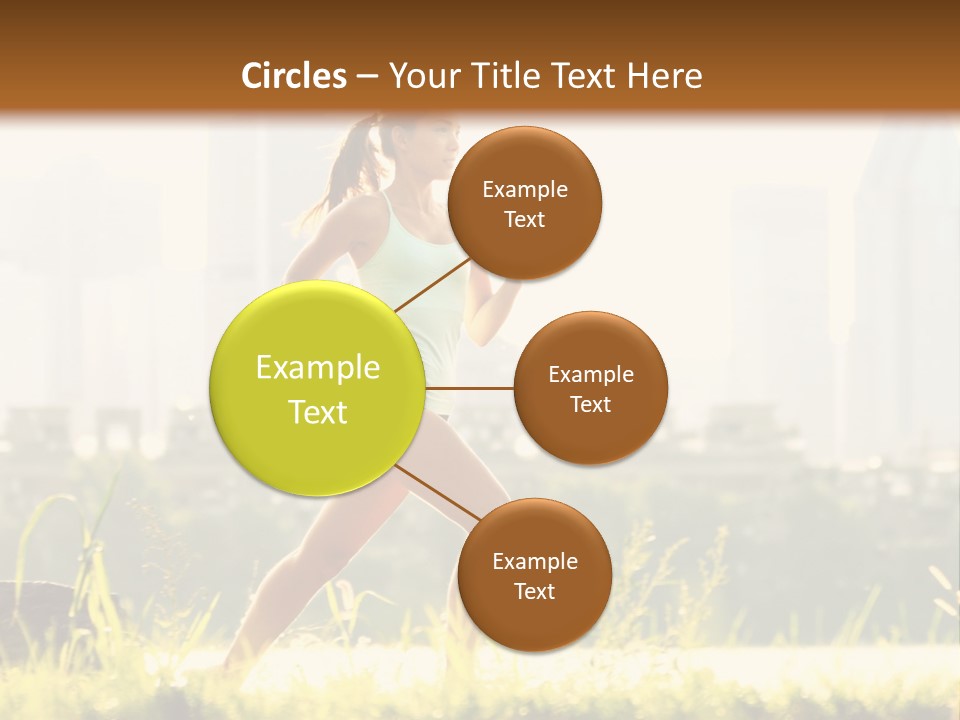 Girl Running PowerPoint Template