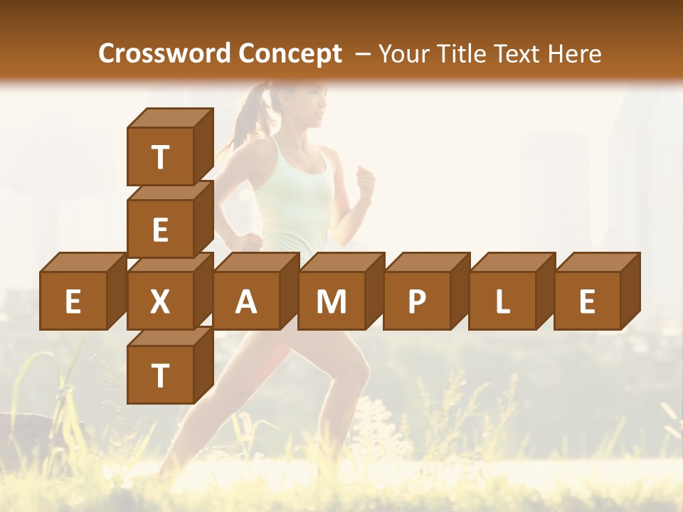 Girl Running PowerPoint Template