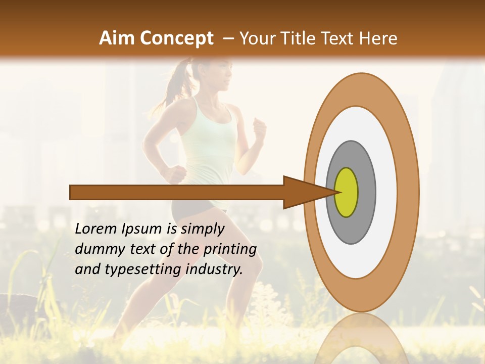 Girl Running PowerPoint Template