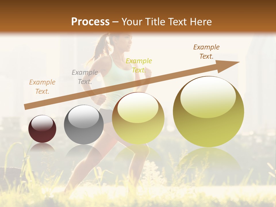 Girl Running PowerPoint Template