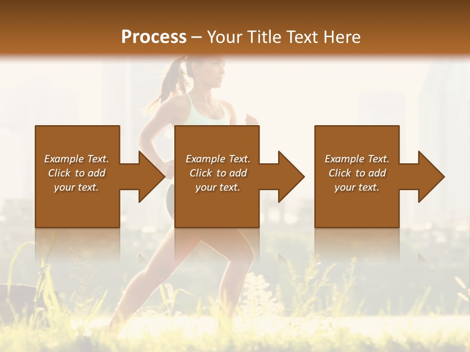 Girl Running PowerPoint Template