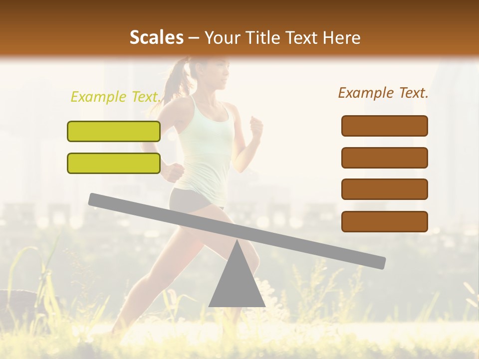 Girl Running PowerPoint Template