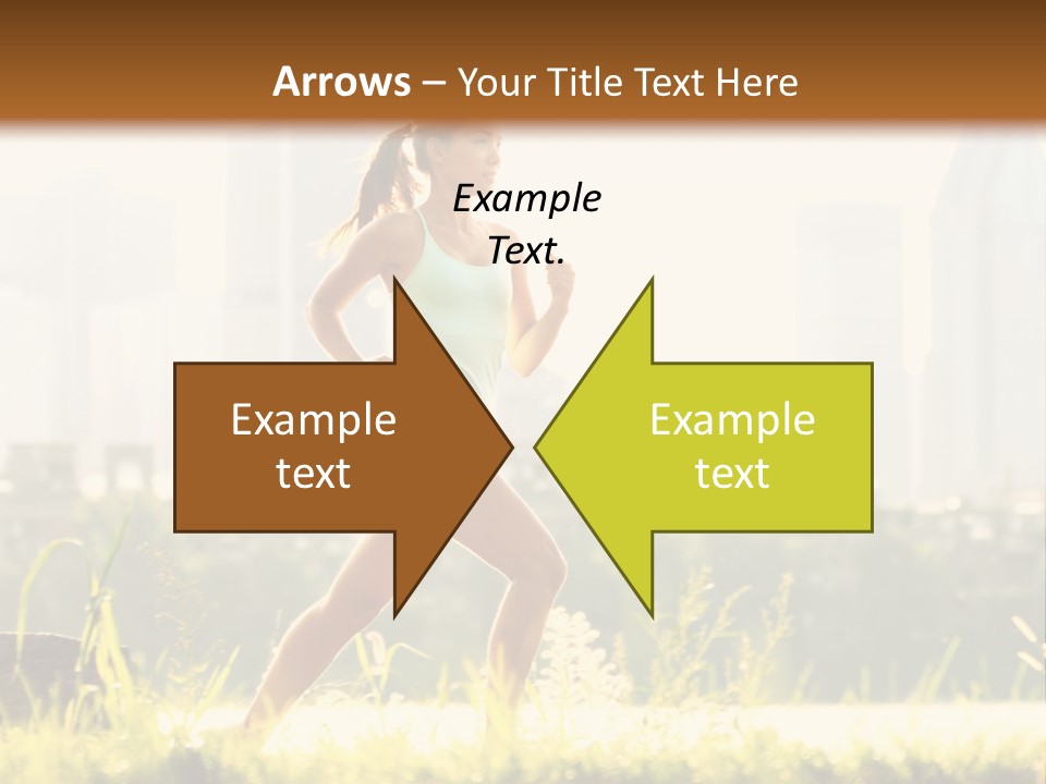 Girl Running PowerPoint Template