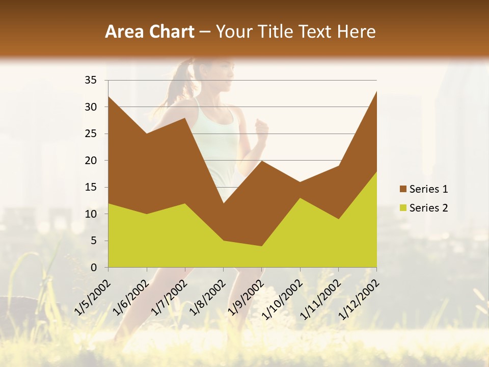 Girl Running PowerPoint Template