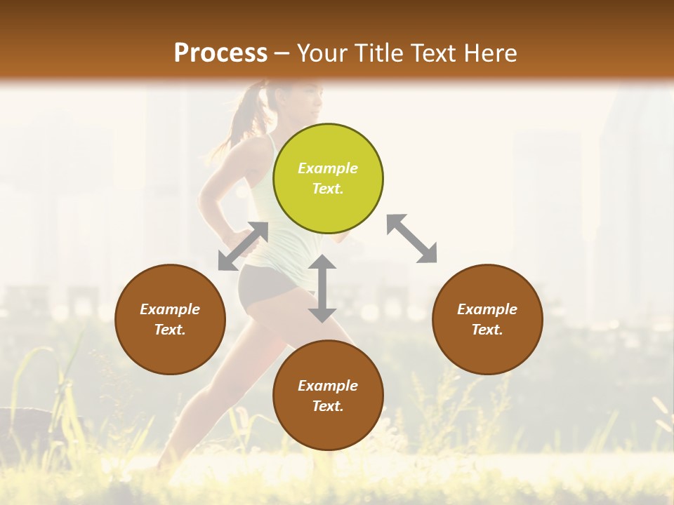 Girl Running PowerPoint Template