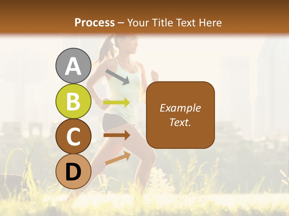 Girl Running PowerPoint Template