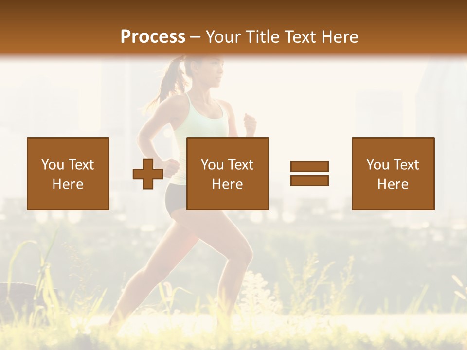 Girl Running PowerPoint Template