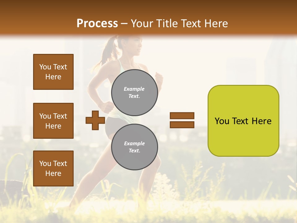 Girl Running PowerPoint Template