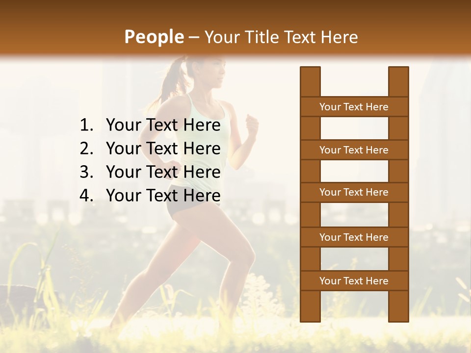 Girl Running PowerPoint Template