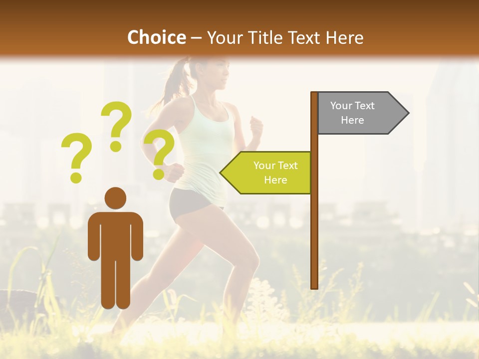 Girl Running PowerPoint Template
