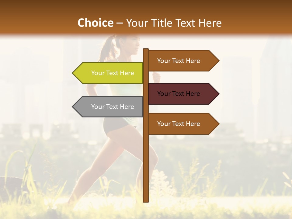 Girl Running PowerPoint Template