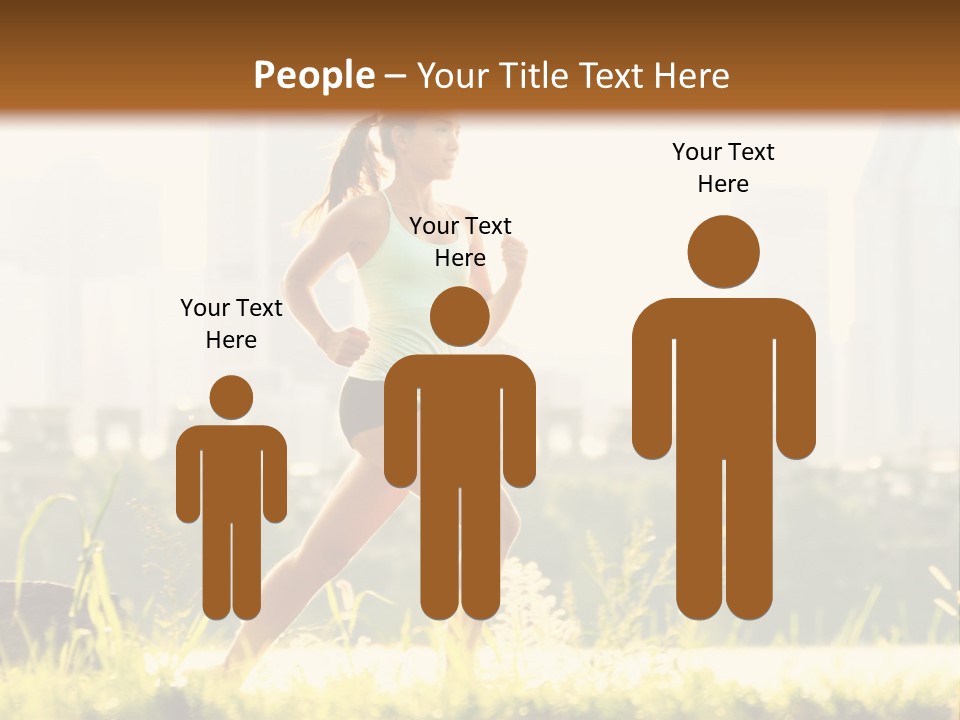 Girl Running PowerPoint Template