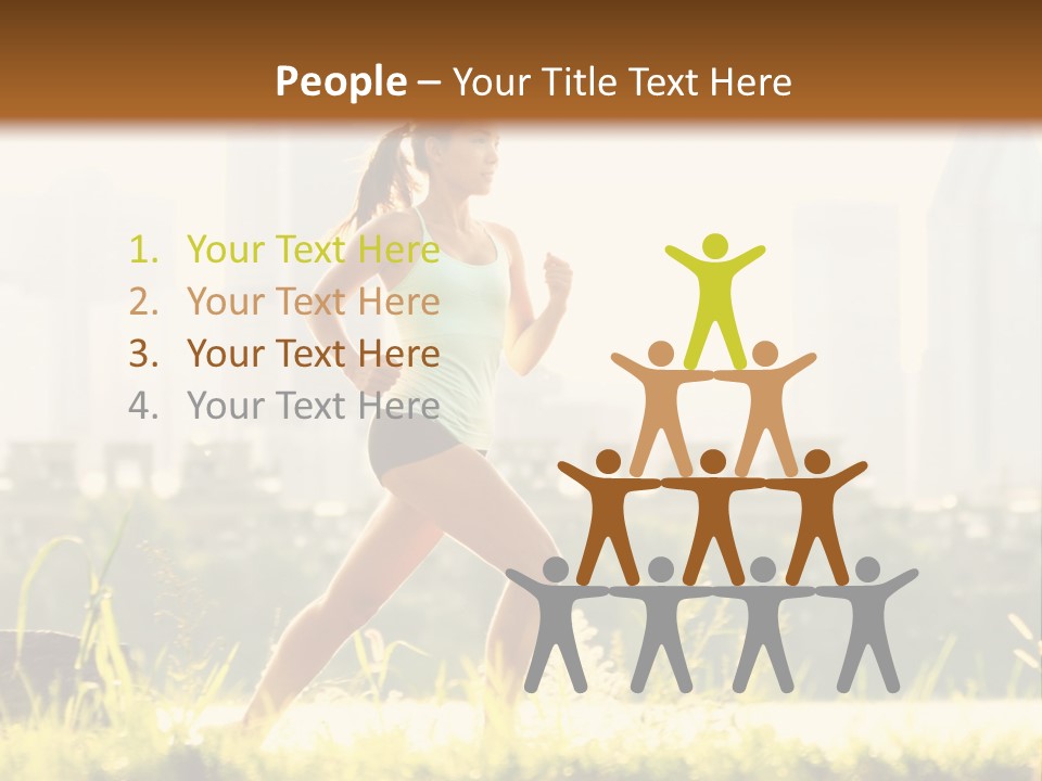 Girl Running PowerPoint Template