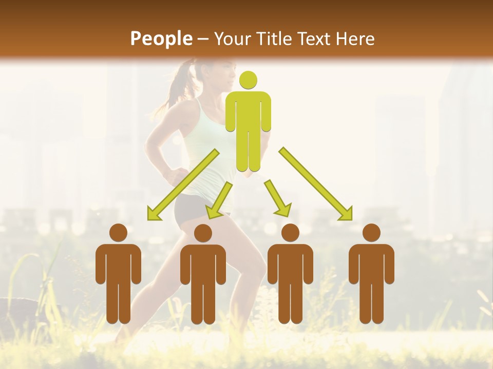 Girl Running PowerPoint Template