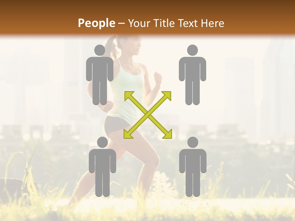 Girl Running PowerPoint Template