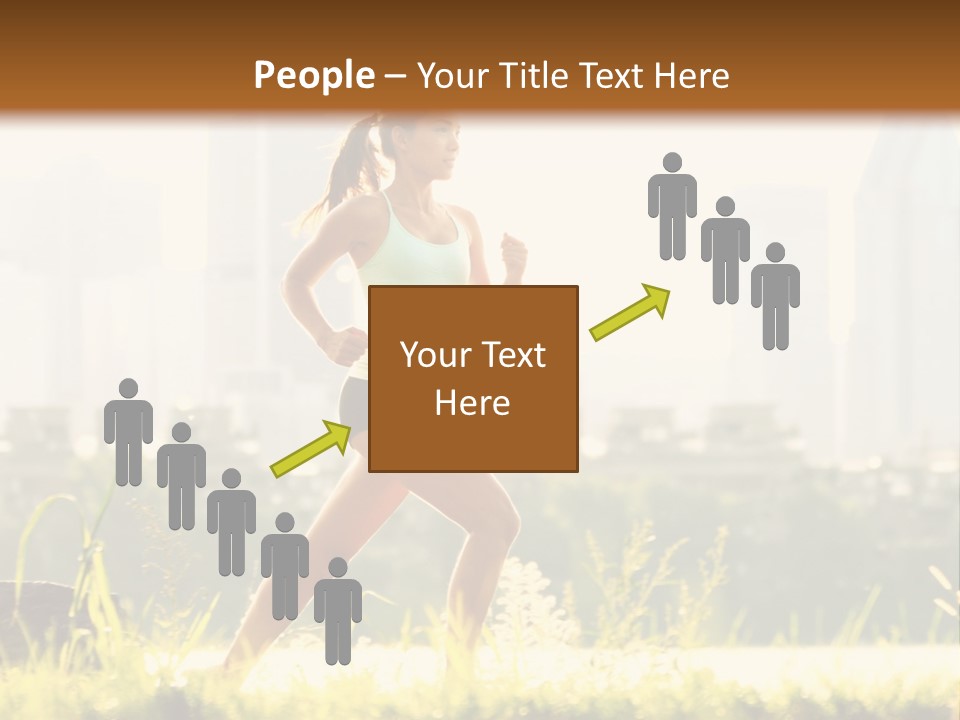 Girl Running PowerPoint Template