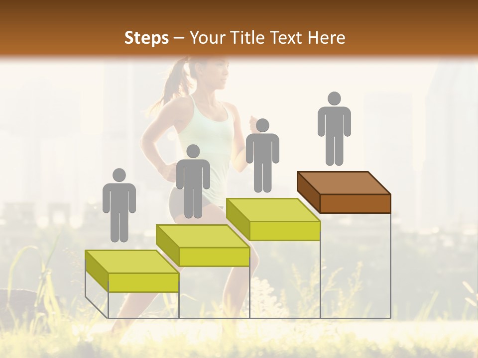 Girl Running PowerPoint Template