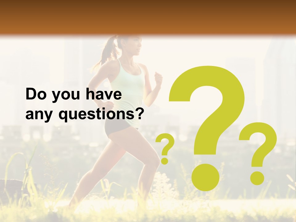 Girl Running PowerPoint Template