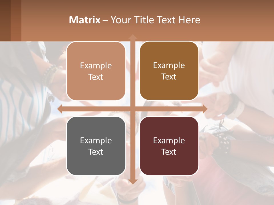 Group Of Teenagers PowerPoint Template