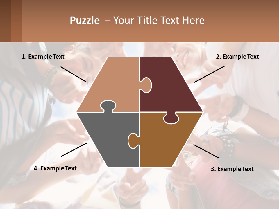 Group Of Teenagers PowerPoint Template