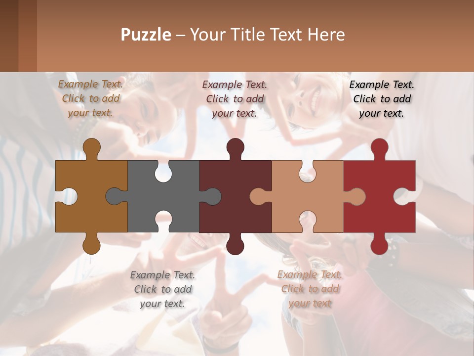 Group Of Teenagers PowerPoint Template