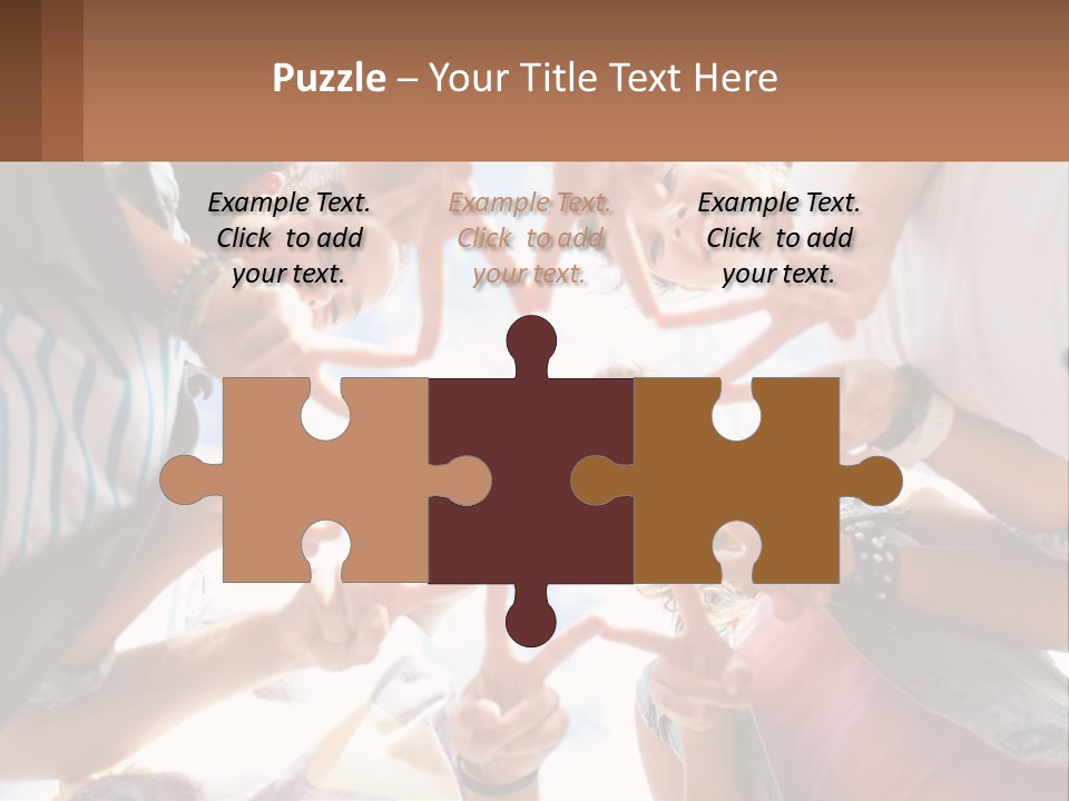 Group Of Teenagers PowerPoint Template