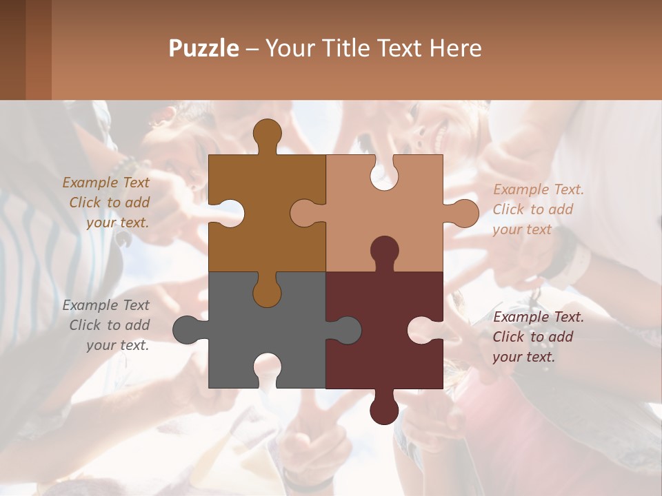 Group Of Teenagers PowerPoint Template