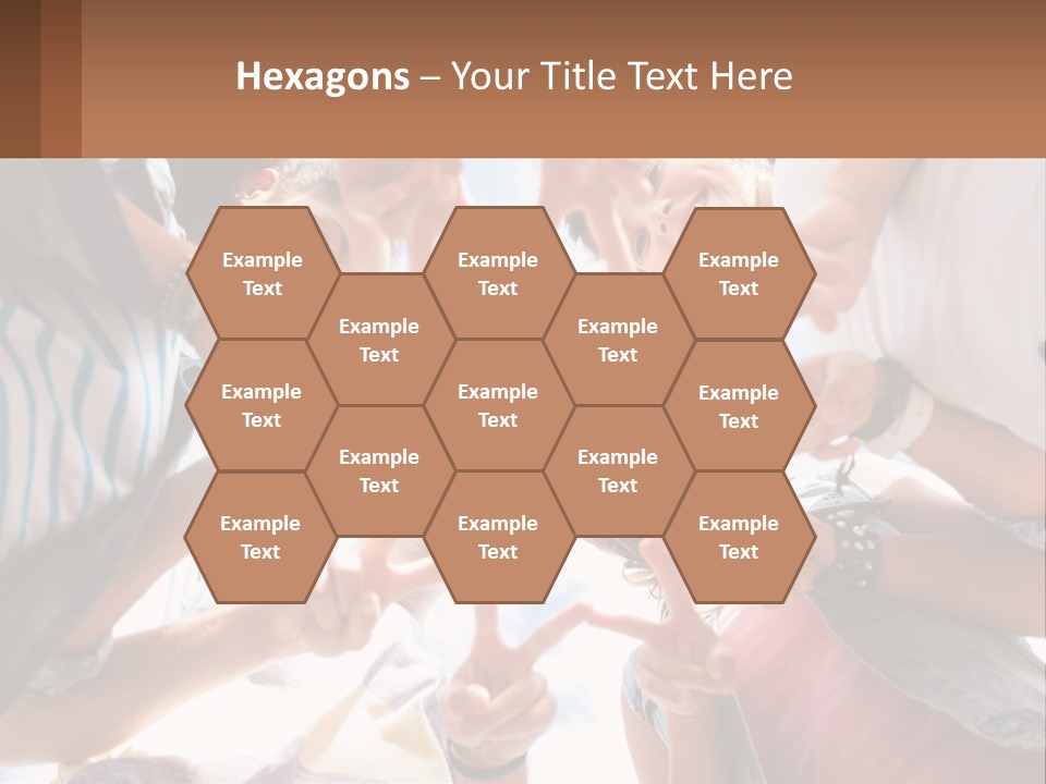 Group Of Teenagers PowerPoint Template