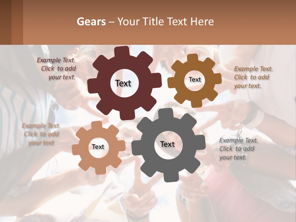 Group Of Teenagers PowerPoint Template