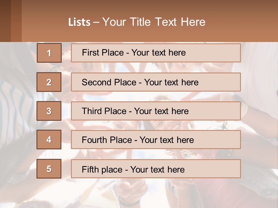 Group Of Teenagers PowerPoint Template
