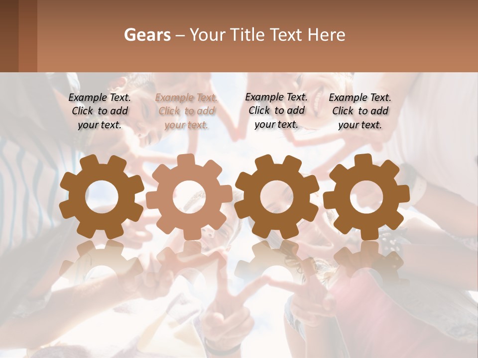 Group Of Teenagers PowerPoint Template