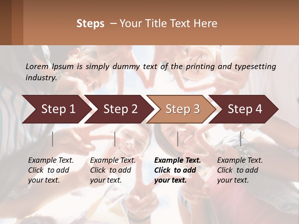 Group Of Teenagers PowerPoint Template