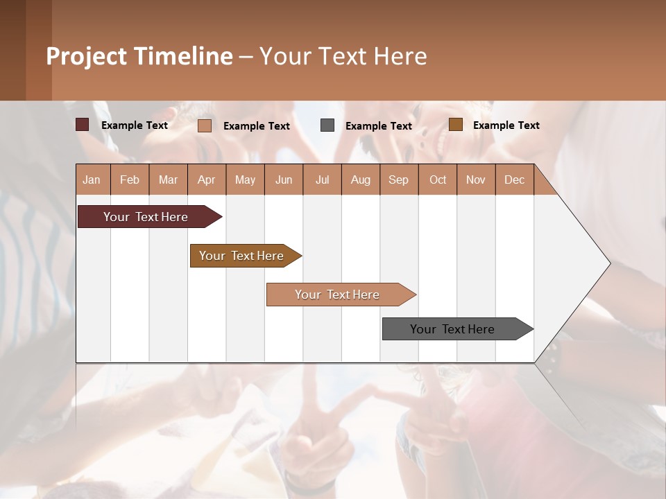Group Of Teenagers PowerPoint Template