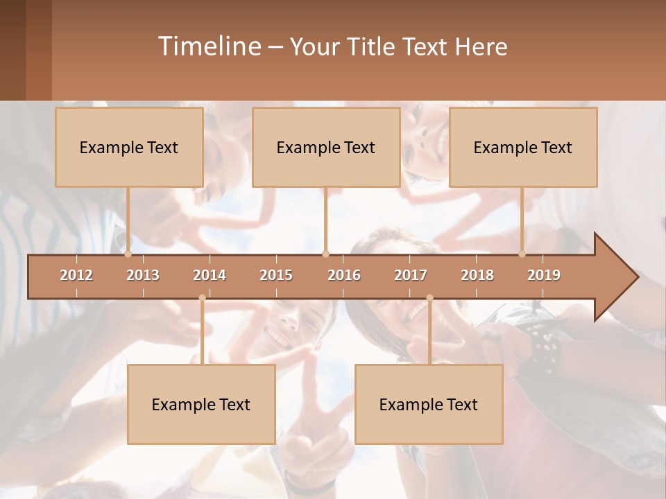 Group Of Teenagers PowerPoint Template