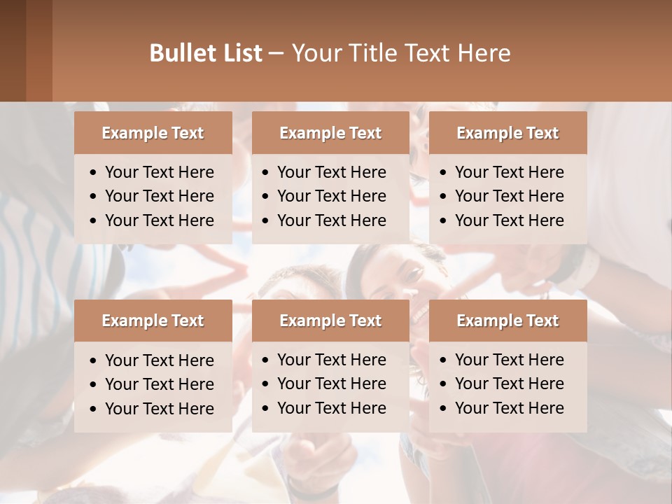 Group Of Teenagers PowerPoint Template